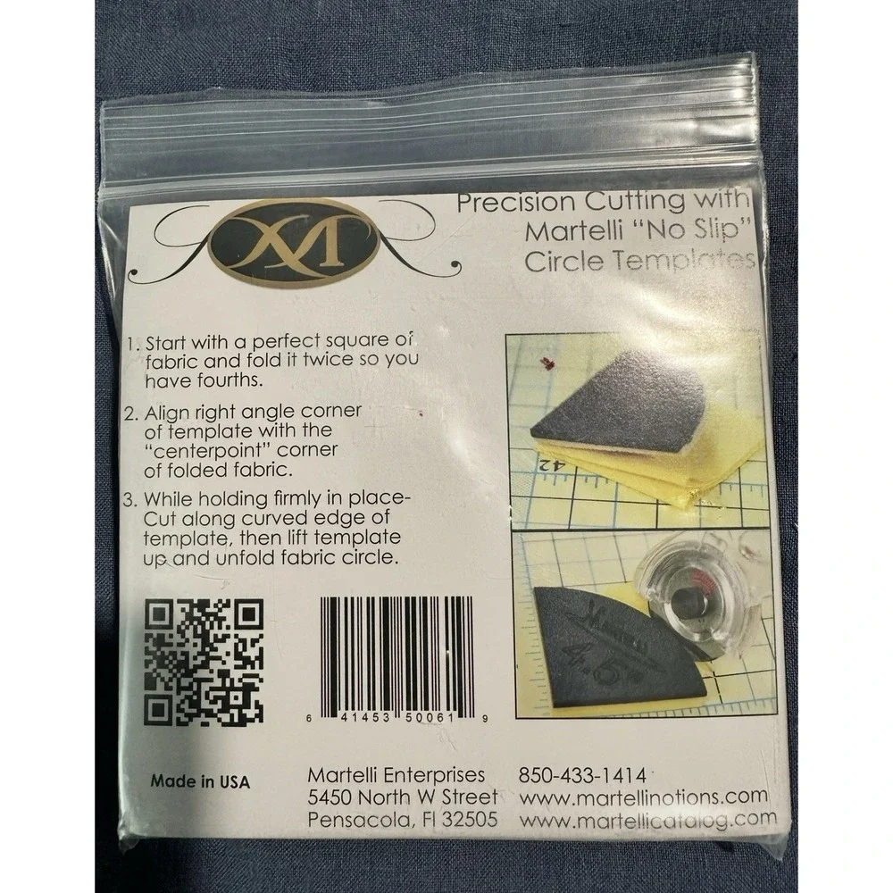 MARTELLI NOTIONS #CTS-69 NO-SLIP CIRCLE‎ TEMPLATES - 6.5